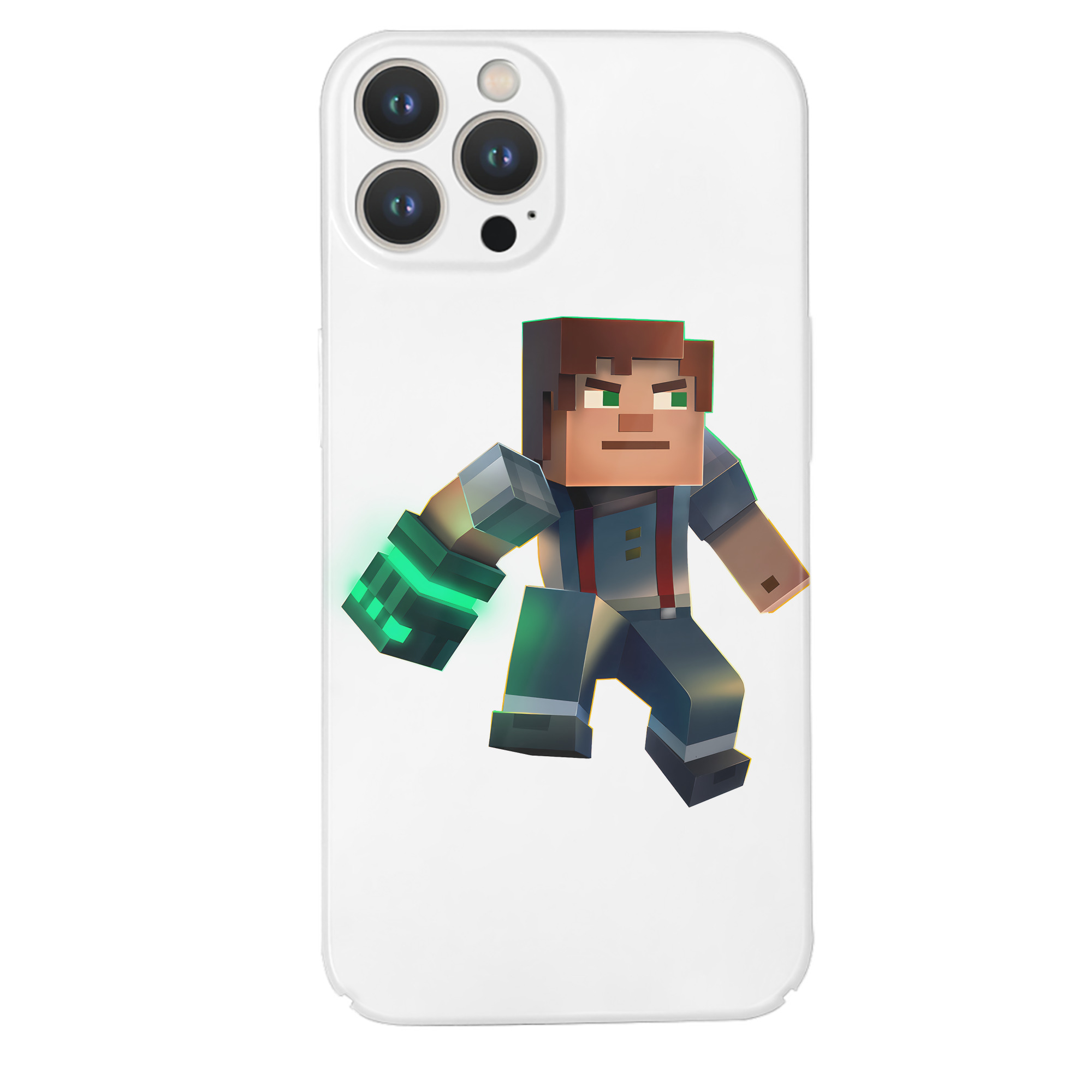 （画像用） マインクラフト ブロックの世界 Minecraft MC Block world 【iPhone 14シリーズ対応】ハードケース